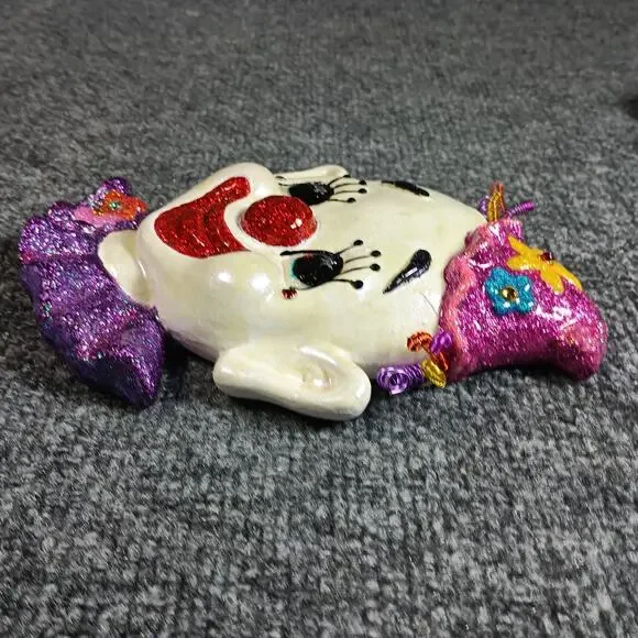 Clown Wall Plaques Ceramic Face Heads Colorful Circus Carnival Decor Pair Set - Picture 6 of 13